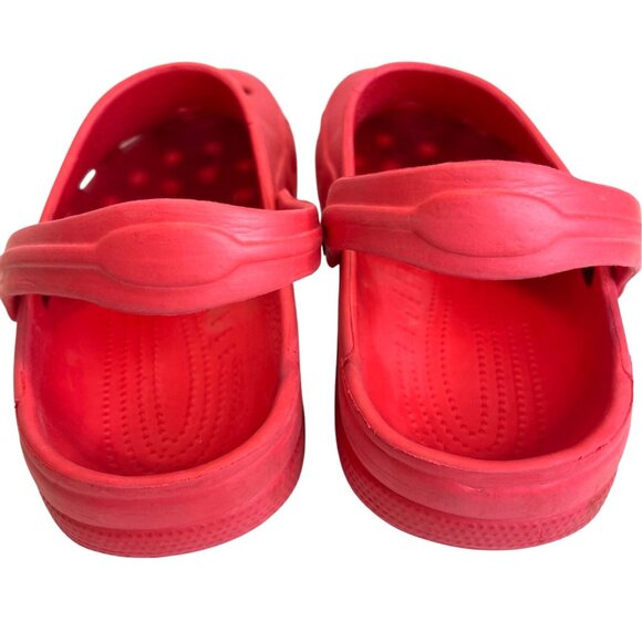 Red Clogs Garden Slip-On Water Beach Shoes Classic Unisex Size 9 Lightweight - Picture 9 of 11